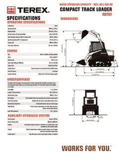 terex r070t skid steer|terex r070t specs.